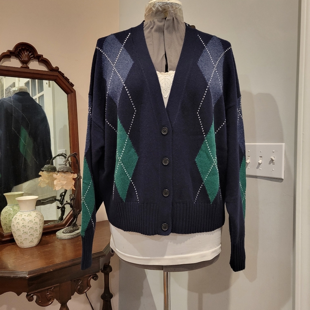 NWT XXL 70% Wool Cropped Cardigan